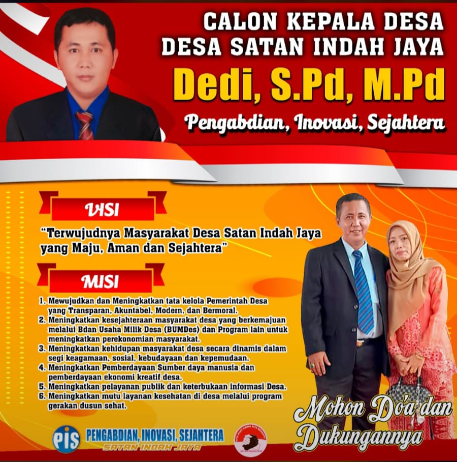 Dedi, M.pd Sosok Calon Kepala Desa Satan Indah Jaya, Ini Profil ...