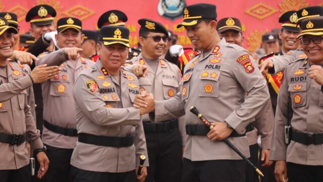 Welcome and Farewell Parade Kapolres Musi Rawas, AKBP Gokma Uliate Sitompul Gantikan AKBP Agung Adhitya Prananta yang Bertugas di OKI