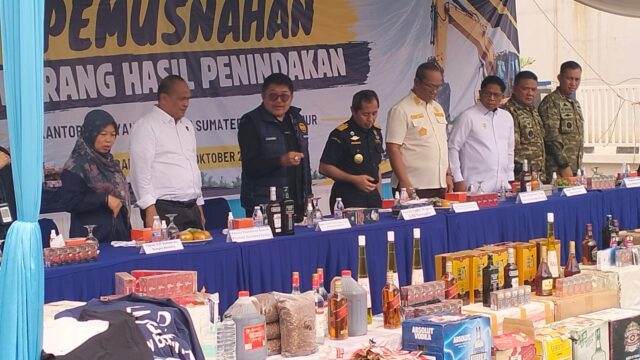 Bea Cukai Sumbagtim Musnahkan 22,4 Juta Batang Rokok Ilegal, Potensi Kerugian Negara Rp20,56 Miliar Berhasil Dicegah